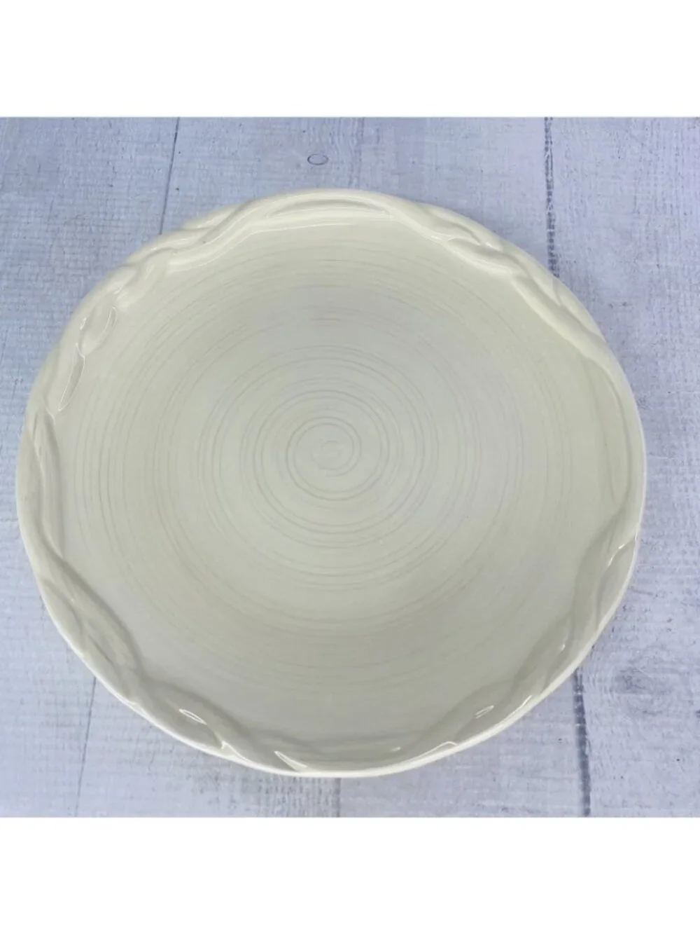 Tracy OCTAVIA HILL Solid Cream Twisted Rope Edge Ceramic 8
